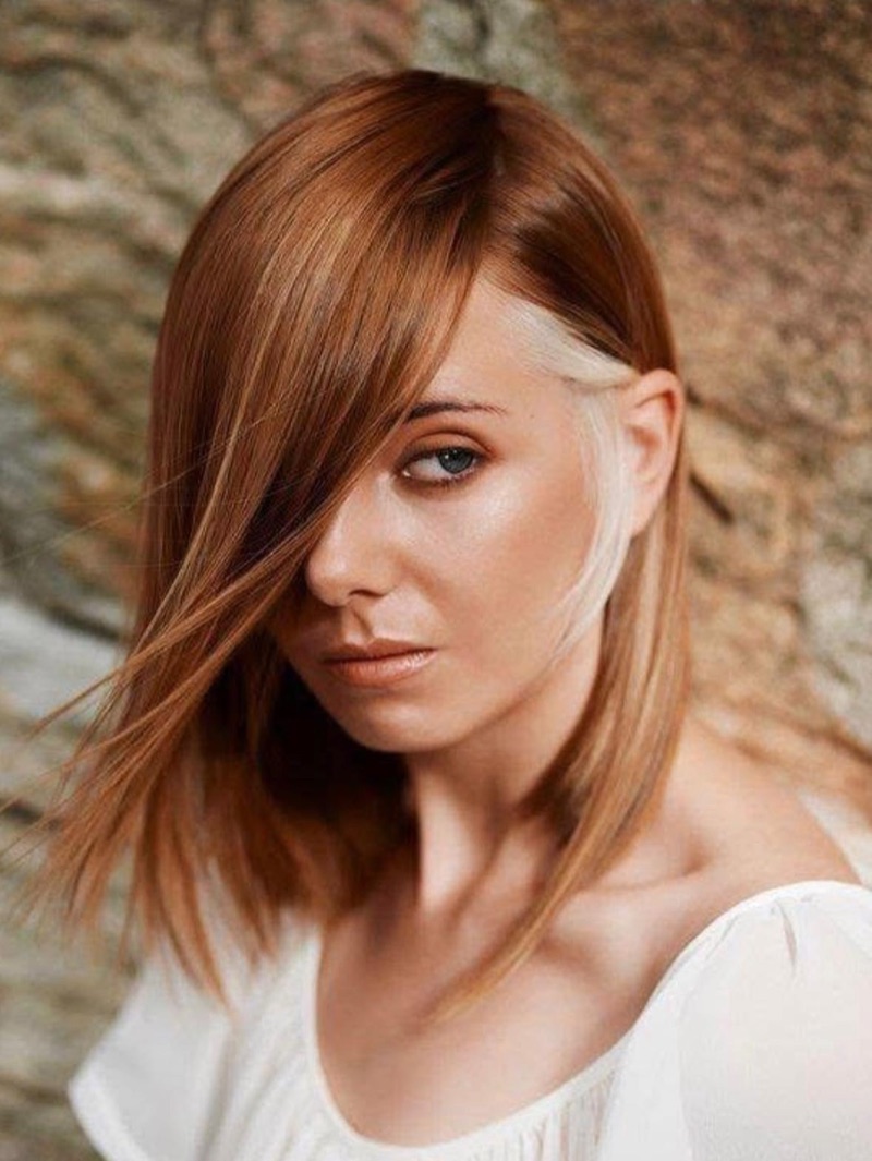 Bespoke copper and blonde colour — colour work by Bernd Rossmanith-Shoulder at BRS Great Hair, Shoreditch